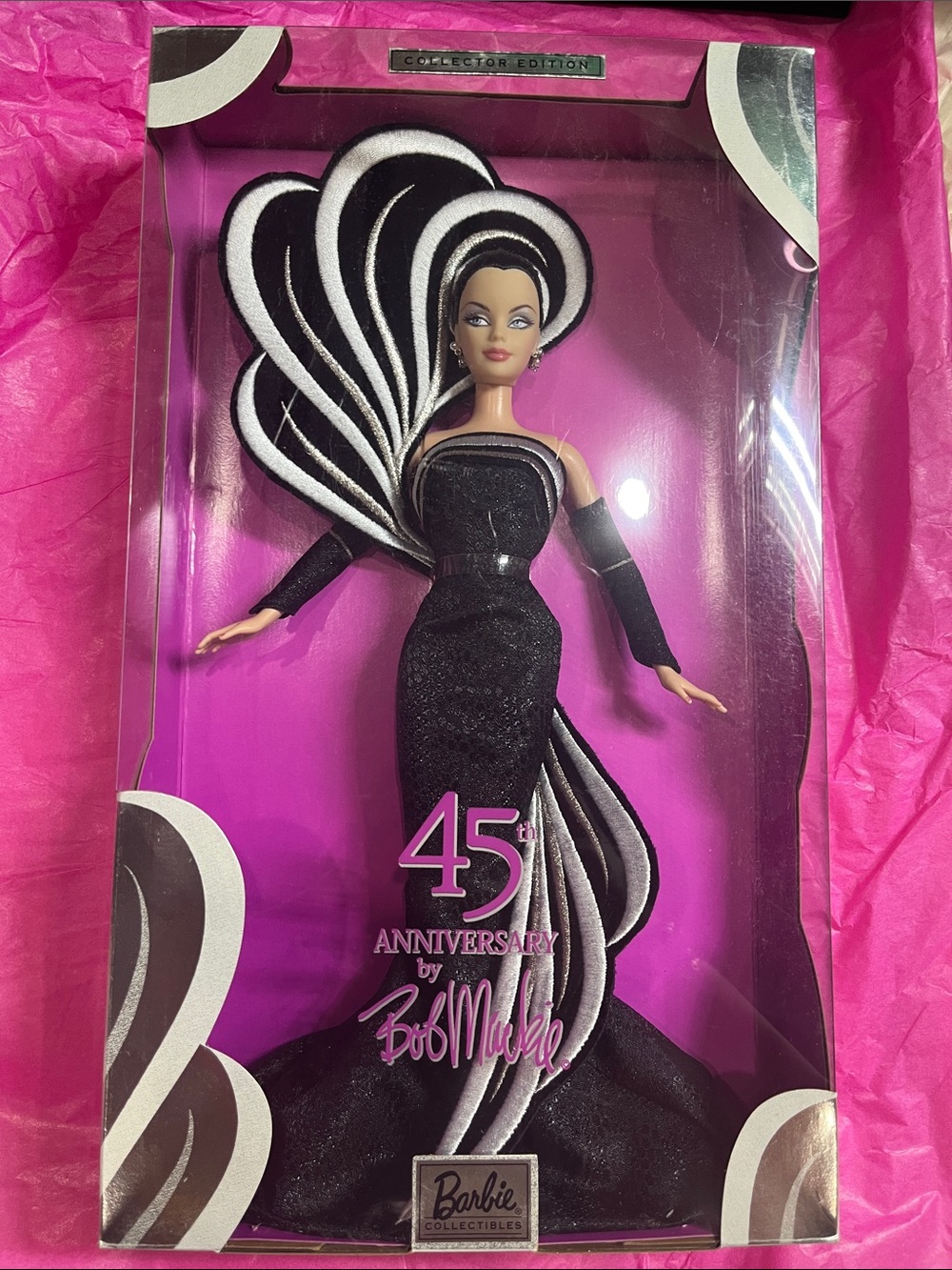 NRFB 2003 Barbie 45th Anniversary Doll by Bob Mackie #B3452 Mackie Face Mold